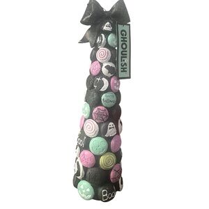 Ghoulish Halloween tree with a bow decor